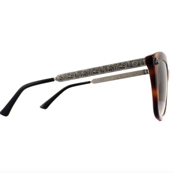 Gucci Sunglasses GG0217S 002 Havana Silver Brown main image 7